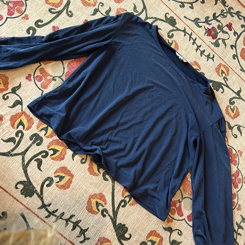 Madewell blue long sleeve top
